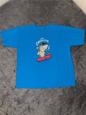 Cabo San Lucas Kid’s Shark Graphic Tee - Bright Blue